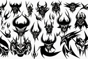 demon warrior tattoo idea
