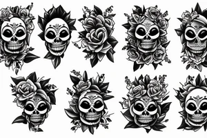 dancing skeleton tattoo idea