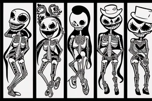 dancing skeleton tattoo idea