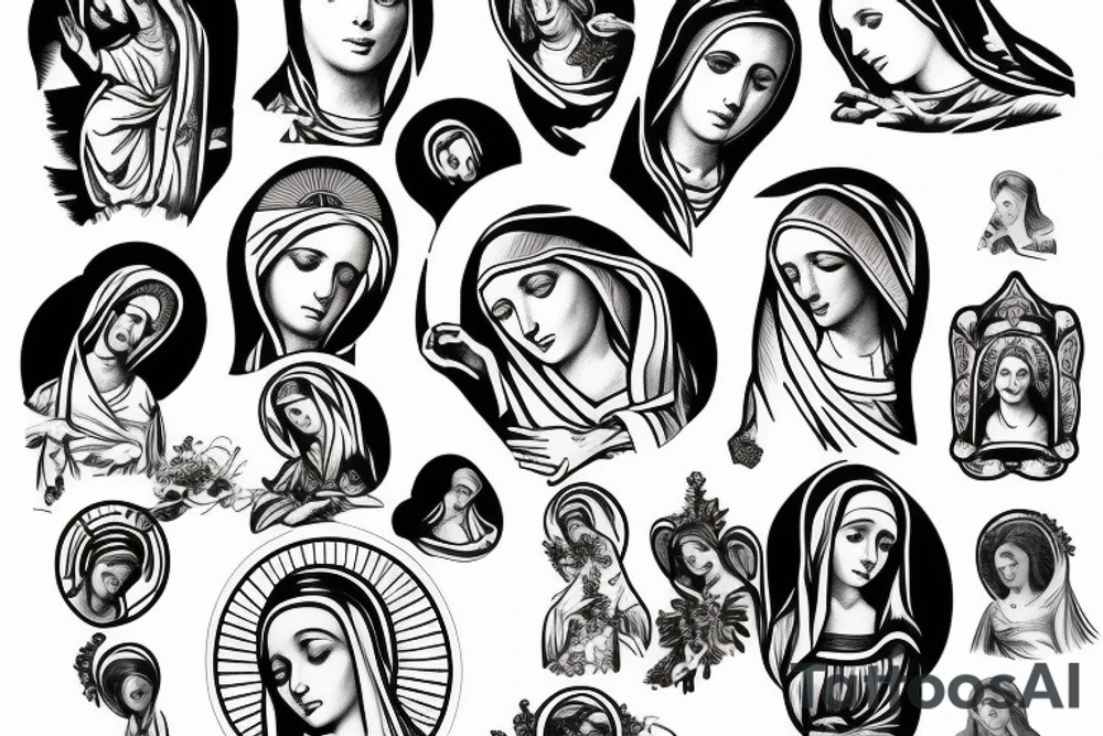 Virgin Mary tattoo idea