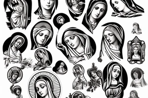Virgin Mary tattoo idea