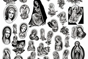 Virgin Mary  prayng tattoo idea