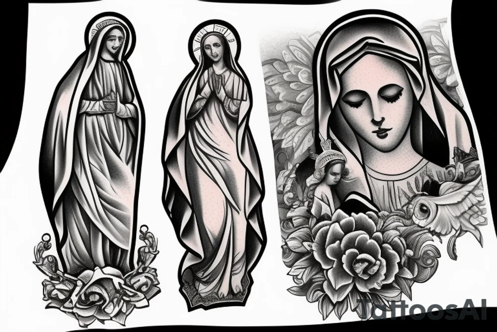 Virgin Mary tattoo idea