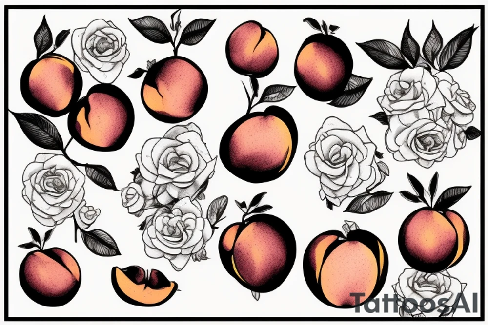 Sweet peach tattoo idea