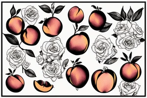 Sweet peach tattoo idea