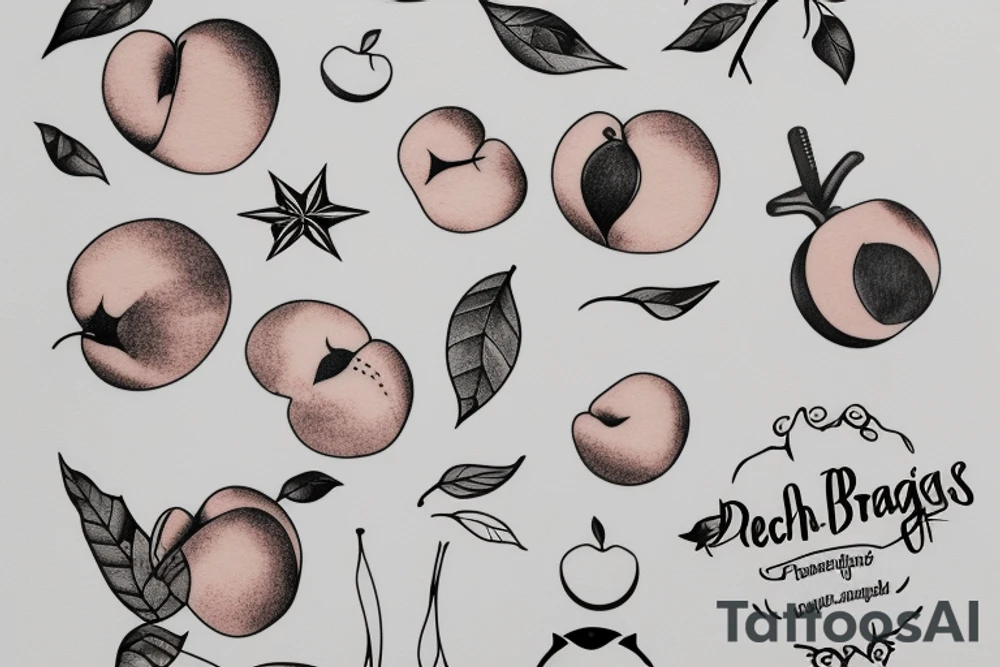 peach branch tattoo idea