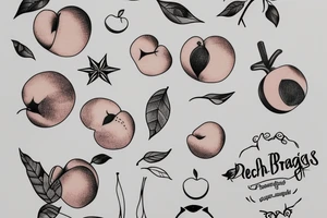 peach branch tattoo idea