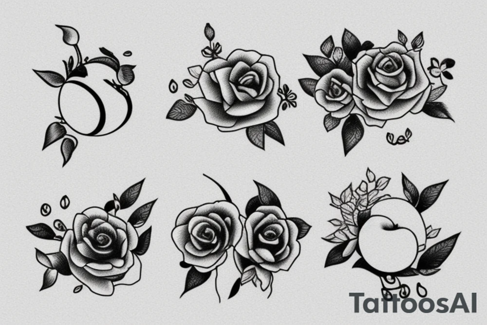 peach branch tattoo idea