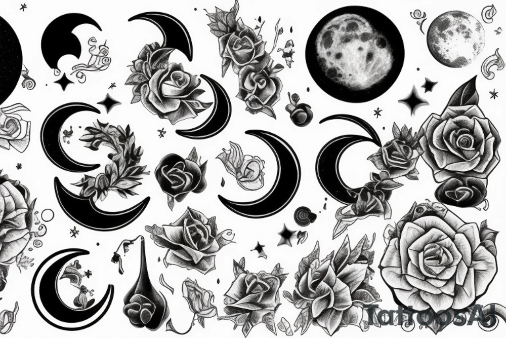 moon with 1996 tattoo idea