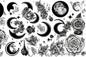 moon with 1996 tattoo idea