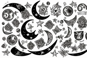 moon with 1996 tattoo idea