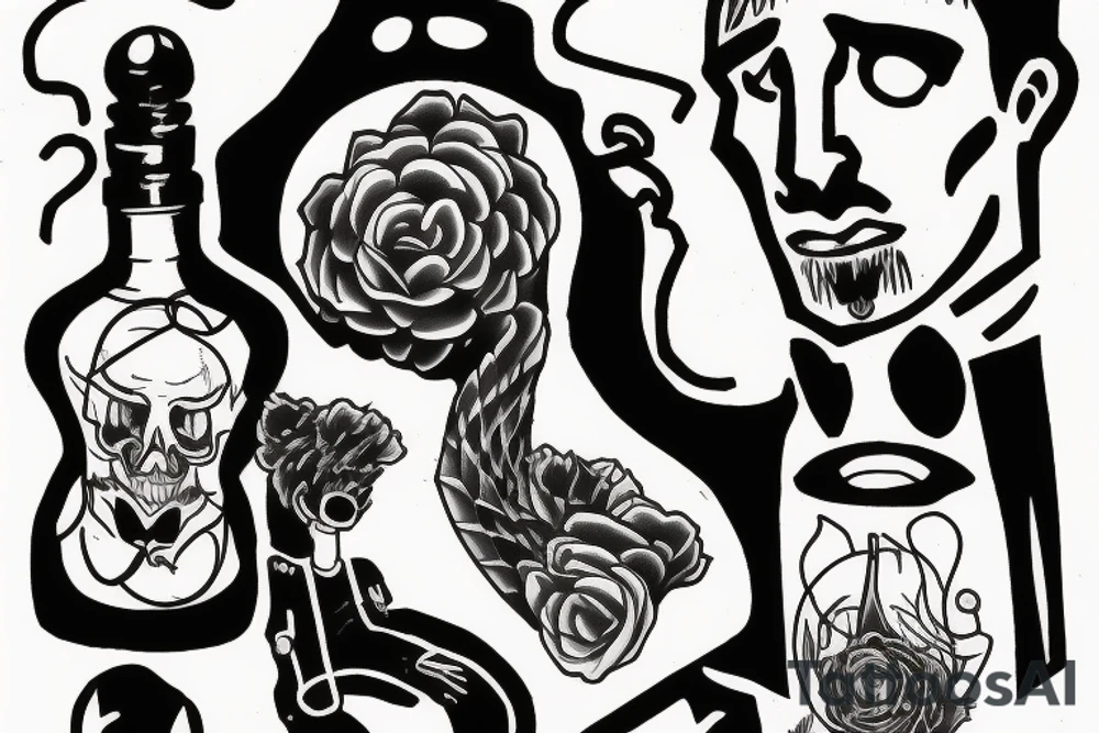 Lonely man tattoo idea