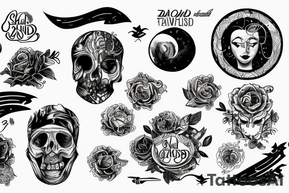 Zwilling im schatten am Mond tattoo idea