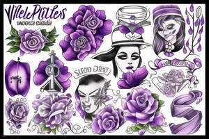 violet tattoo idea