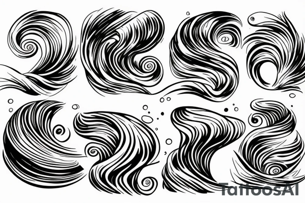 waves elements tattoo idea