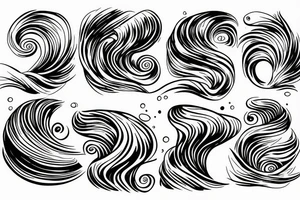 waves elements tattoo idea
