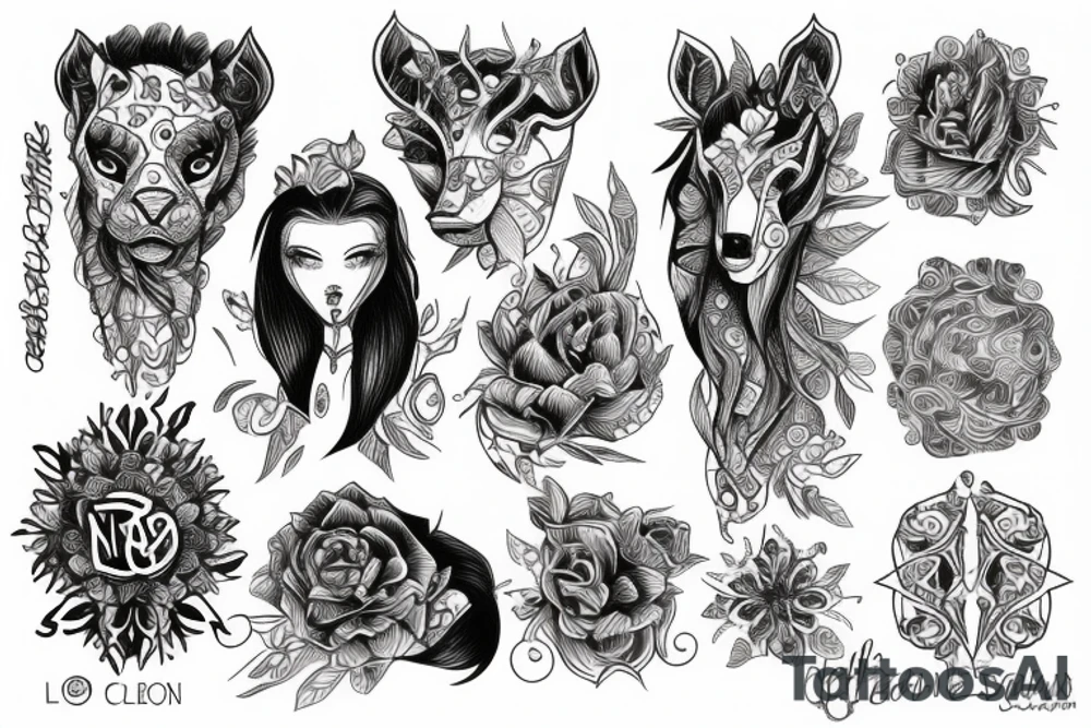 Leoa e crias tattoo idea