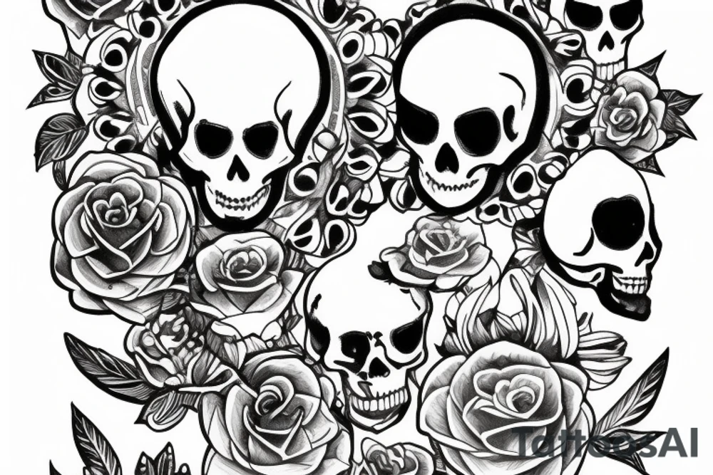 Skeleton, meditating tattoo idea