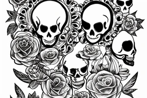 Skeleton, meditating tattoo idea