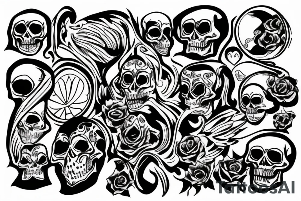 Skeleton, meditating tattoo idea