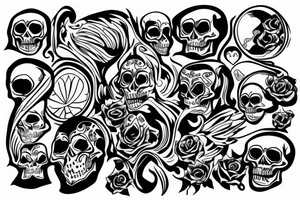 Skeleton, meditating tattoo idea