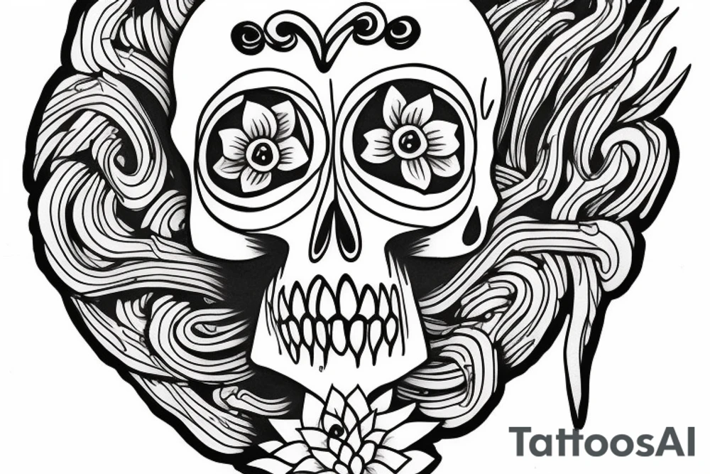 Skeleton, meditating tattoo idea