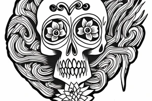 Skeleton, meditating tattoo idea