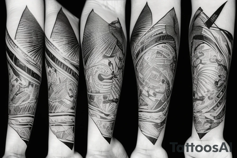 paper plane travelling around thw world tattoo idea