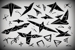 paper airplane that flies around the globe tattoo idea