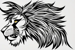 A brave lion killing his prey tattoo idea