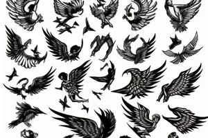 Icarus falling backward tattoo idea