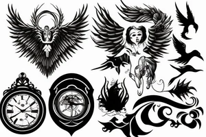 Icarus falling backward tattoo idea