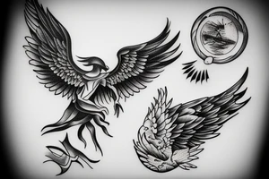 Icarus falling backward tattoo idea