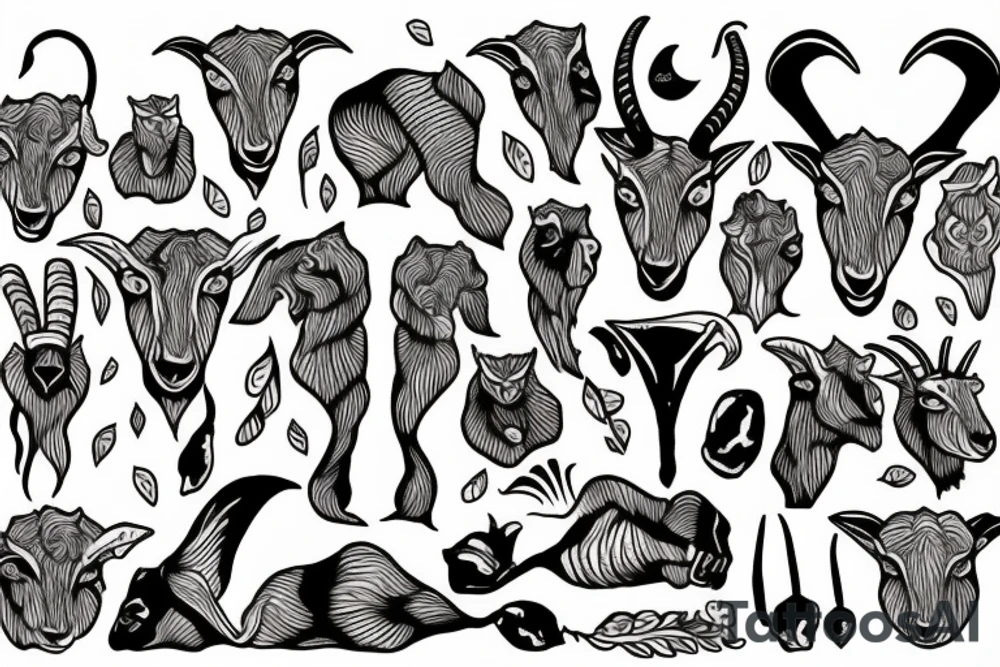 goat tattoo idea
