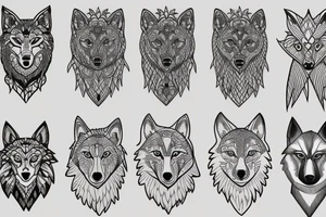 Nordic, wolf, compass tattoo idea