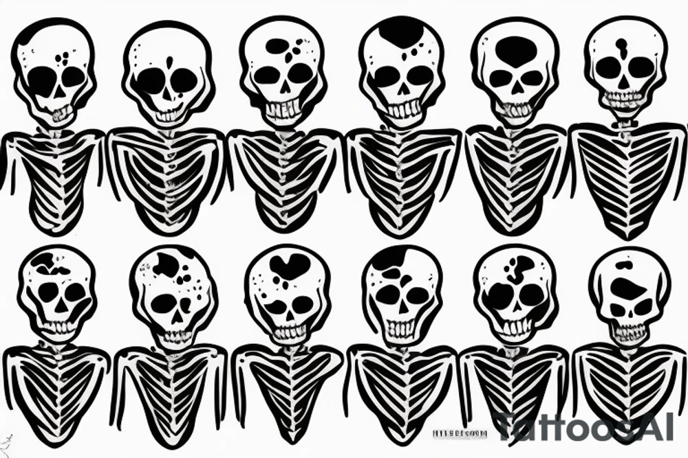 Skeleton shooting itself in the head tattoo idea