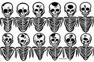 Skeleton shooting itself in the head tattoo idea