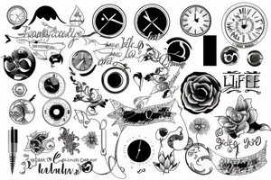 timeline of my life tattoo idea