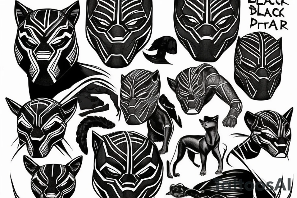 Black panther tattoo idea