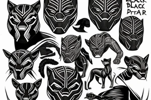 Black panther tattoo idea