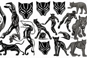 Black panther tattoo idea