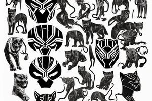 Black panther tattoo idea