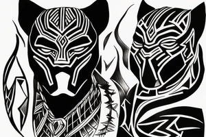 Black panther tattoo idea