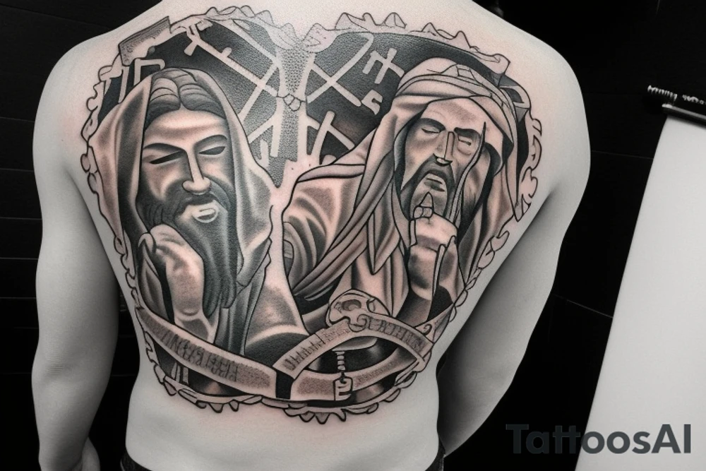 Use Winston as a name with jesus on a cross tattoo idea