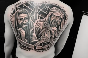 Use Winston as a name with jesus on a cross tattoo idea