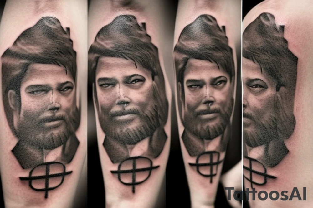 Use Winston as a name with jesus on a cross tattoo idea