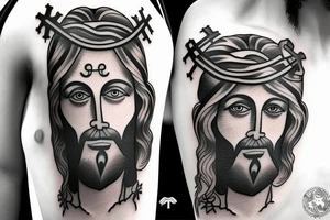 Jesus on a cross tattoo idea