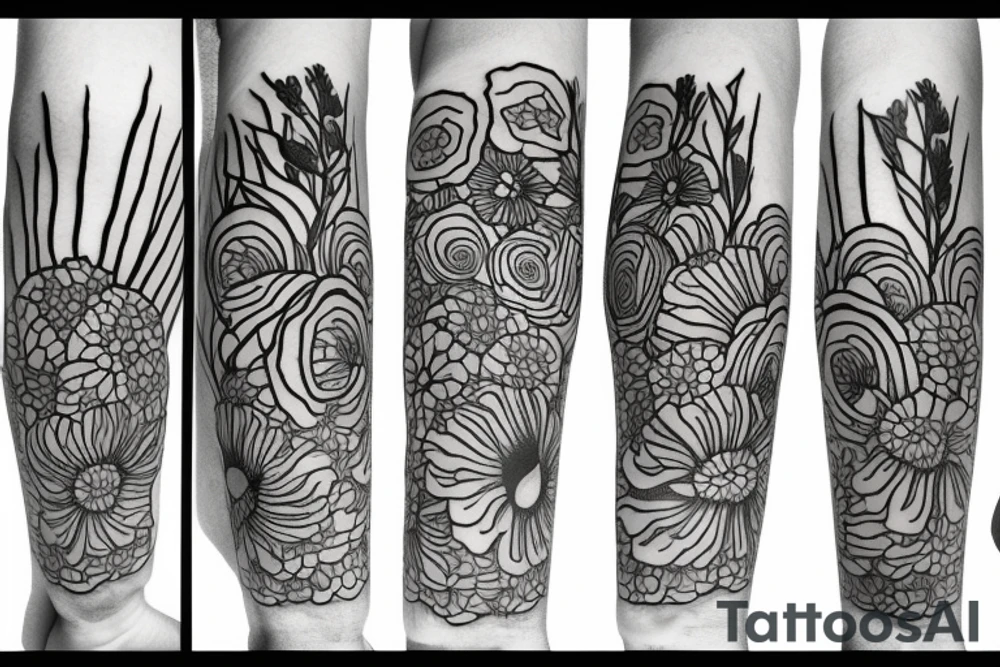 Poppy flower ace spades tattoo idea
