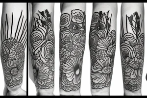 Poppy flower ace spades tattoo idea