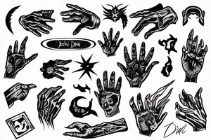 Demon hand from a hole tattoo idea